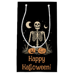 Sacola Para Presentes Pequena Halloween Skeleton