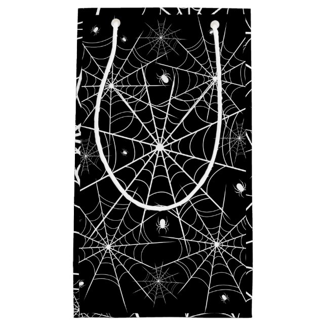 Sacola Para Presentes Pequena Halloween Spider Web (Frente)