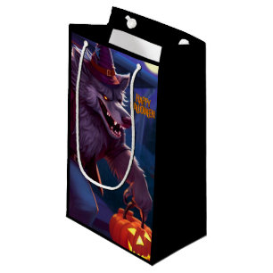 Sacola Para Presentes Pequena Halloween/werewolf/outono/outono