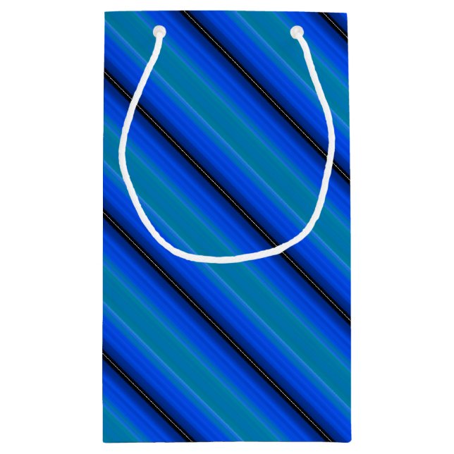 Sacola Para Presentes Pequena HAMbyWG Gift Bag - Faixa de gradiente azul (Verso)