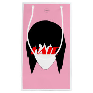 Sacola Para Presentes Pequena HAMbyWG - Gráfico de Cabelo a Rosa