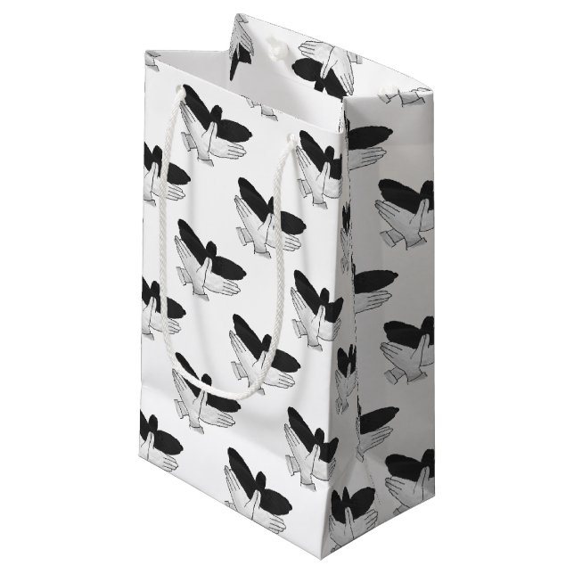 Sacola Para Presentes Pequena Hand Silhouette Eagle (Frente inclinada)