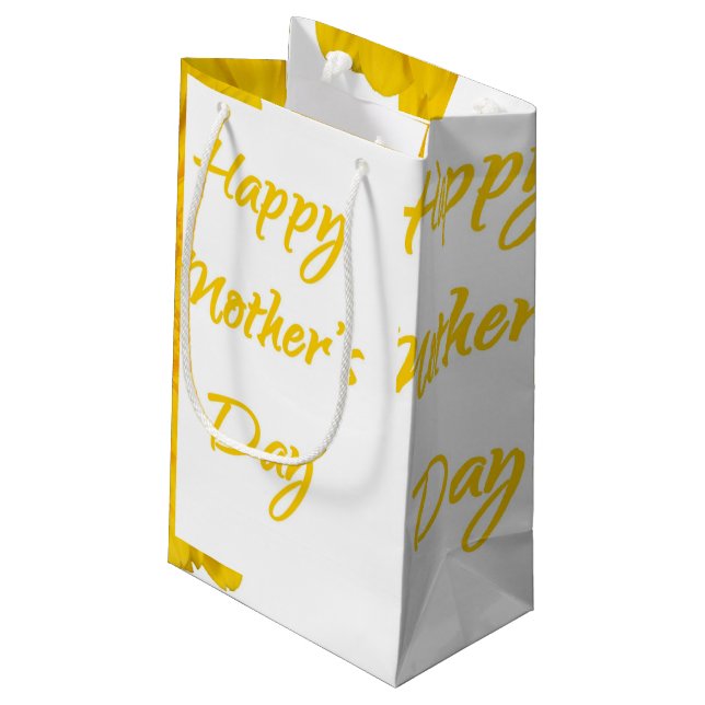 Sacola Para Presentes Pequena Happy Mother's Day  (Verso inclinado)