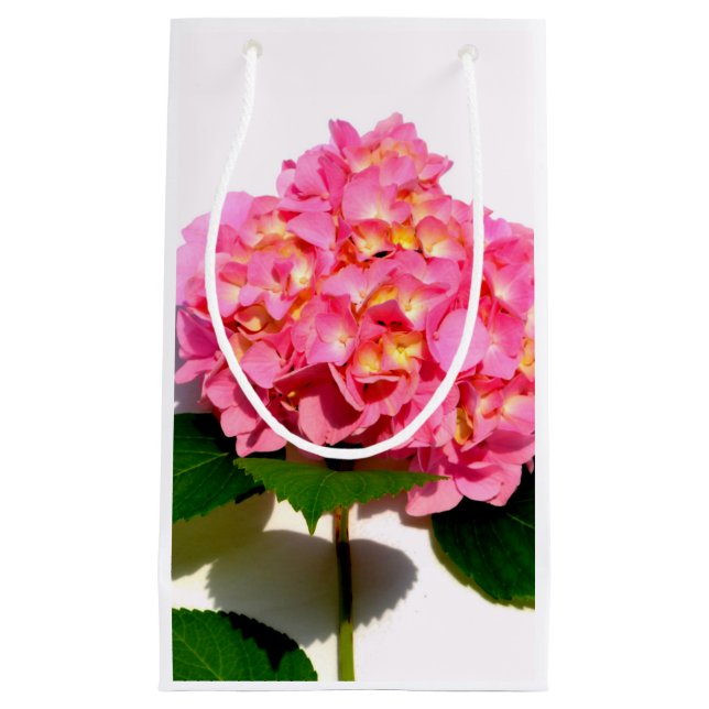 Sacola Para Presentes Pequena Hidrangea rosa (Frente)