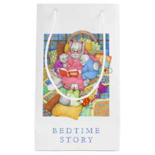 Sacola Para Presentes Pequena HISTÓRIA BEDTIME - Pequeno Saco Presente - Branco