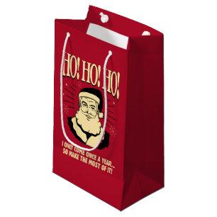 Sacola Para Presentes Pequena Ho! Ho! Ho!