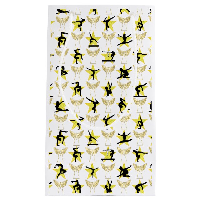 SACOLA PARA PRESENTES PEQUENA HOLLY JOLLY GYMNASTICS NATMAS (Frente)