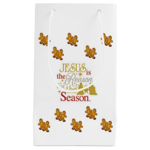 Sacola Para Presentes Pequena Homem de Gingerbread de Natal com Saco