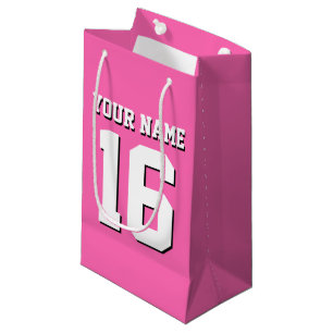 Sacola Para Presentes Pequena Hot Pink Sporty Team Jersey