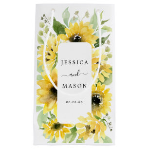Sacola Para Presentes Pequena Hotel Sunflower Garden Bag de Casamento