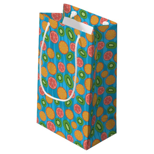 Sacola Para Presentes Pequena Humor da fruta (Verso inclinado)