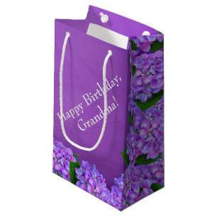 Sacola Para Presentes Pequena Hydrangea roxa