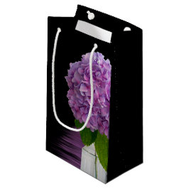 Sacola Para Presentes Pequena Hydrangea Roxa A Preto