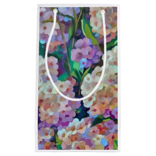 Sacola Para Presentes Pequena Hydrangeas Artísticas Hortensia Floral Abstrato Ar