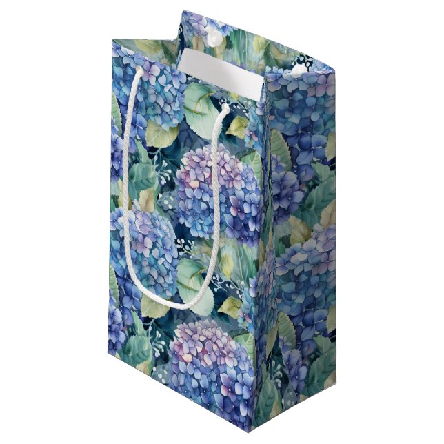 Sacola Para Presentes Pequena Hydrangeas Gift Bag (Frente inclinada)