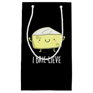 Sacola Para Presentes Pequena I Brie-live Positivo Queijo Brie Escuro BG