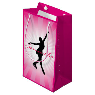 Sacola Para Presentes Pequena Ice Skating Figura Skating Design Gift Bag