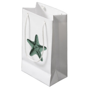 Sacola Para Presentes Pequena Ilustração antiga da estrela do mar do mar