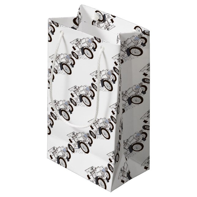 Sacola Para Presentes Pequena ilustrações de cores (Frente inclinada)