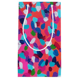 Sacola Para Presentes Pequena Impressão Abstrato cor-de-rosa