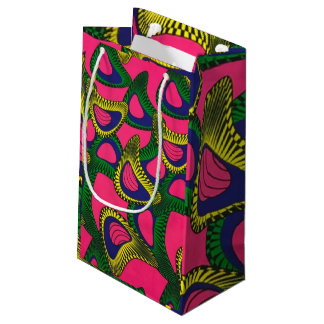 Sacola Para Presentes Pequena Impressão Africana