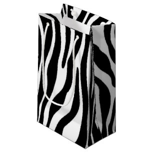 Sacola Para Presentes Pequena Impressão da zebra