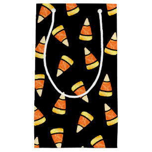 Sacola Para Presentes Pequena Impressão de Halloween Candy Corn