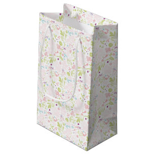 Sacola Para Presentes Pequena indicação do teste padrão floral