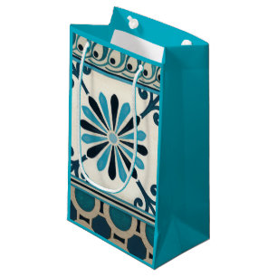 Sacola Para Presentes Pequena Indigo Frieze II não embelezado