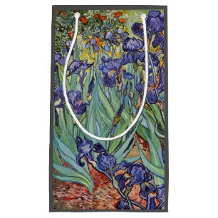 Sacola Para Presentes Pequena Íris de Van Gogh Pintura Impressionista