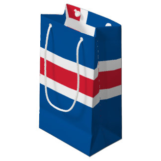 Sacola Para Presentes Pequena Islândia bandeira