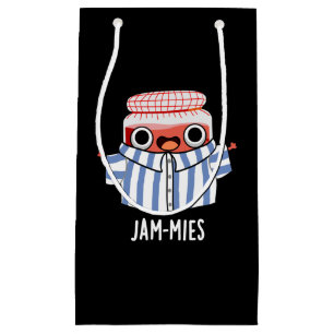 Sacola Para Presentes Pequena Jammies Funny Pajama Jam Pun Dark BG