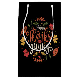 Sacola Para Presentes Pequena Jantar de Ação de Graças Festa em Família Feriados