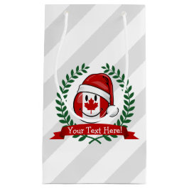 Sacola Para Presentes Pequena Jolly Canadian Flag Christmas