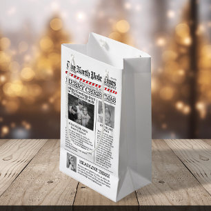 Sacola Para Presentes Pequena Jornal de Tipografia de Natal