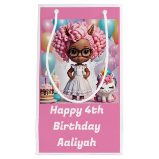 Sacola Para Presentes Pequena "Joy Unicorn"