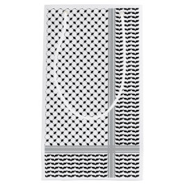 Sacola Para Presentes Pequena Keffiyeh preto e branco palestino