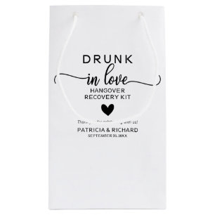 Sacola Para Presentes Pequena Kit de Ressaca de Casamento Embriagado de Amor