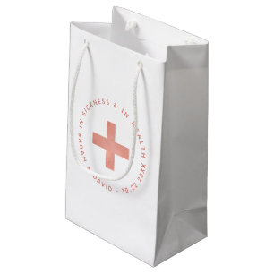 Sacola Para Presentes Pequena Kit Ressaca Saudável Rosa Branco