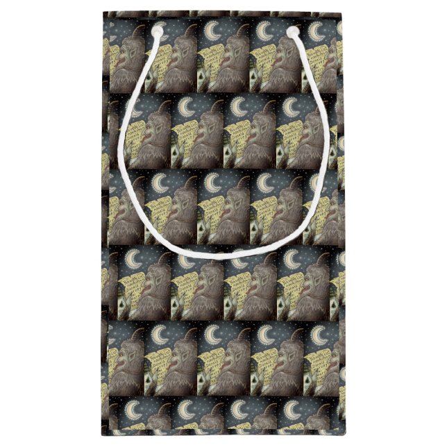 Sacola Para Presentes Pequena KRAMPUS NAUGHTHT LIST CHRISTMAS GIFT BAG Pequeno (Verso)