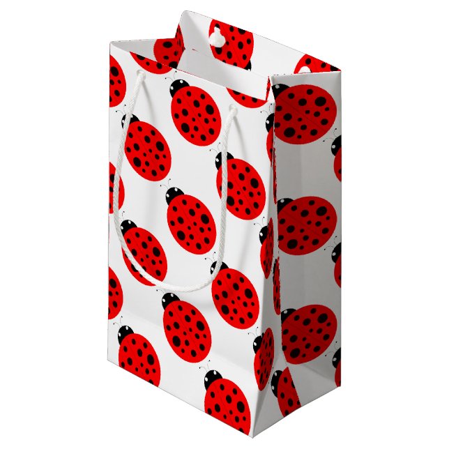 Sacola Para Presentes Pequena Ladybug Pattern (Frente inclinada)