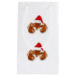 Sacola Para Presentes Pequena Lagosta Santa Claus Marítimo