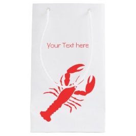 Sacola Para Presentes Pequena Lagosta vermelha gráfica