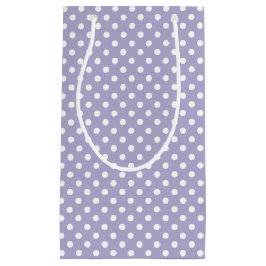 Sacola Para Presentes Pequena Lavanda cósmica e bolsa de presente bolinhas branc