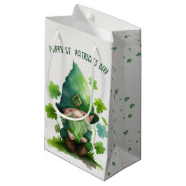 Sacola Para Presentes Pequena Leprechaun Irlandês Em Shamrocks