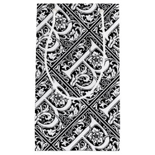 Sacola Para Presentes Pequena Letra B Monograma Medieval Art Nouveau