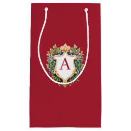 Sacola Para Presentes Pequena Letra Elegante Monograma de Natal