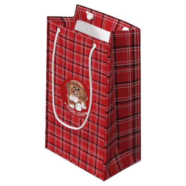 Sacola Para Presentes Pequena Lhasa Apso cão (Frente inclinada)