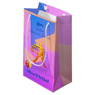 Sacola Para Presentes Pequena Libra Bebê As Escalas (23 De Setembro - 22 De Outu