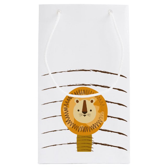 Sacola Para Presentes Pequena Lion Cute Cartoon Kids Baby (Verso)